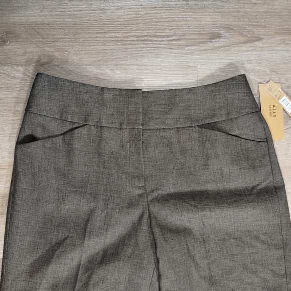 Alex Marie Dress Pants Size 10 Dark Brown Wrinkle Free Office Academia Interview - Picture 4 of 9